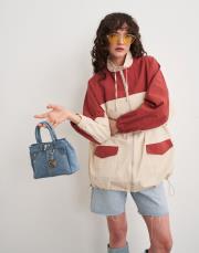 ithal kilit detay denim çanta mavi 4