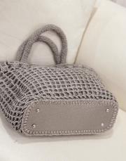 hand mate örme çanta gri 4