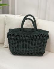 hand mate örme çanta haki