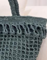 hand mate örme çanta haki 2