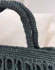 hand mate örme çanta haki 3