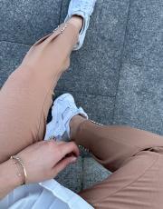 paçası taşlı eşofman altı camel 2