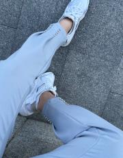 paçası taşlı eşofman altı gri 2