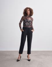 beli lastikli pantolon siyah