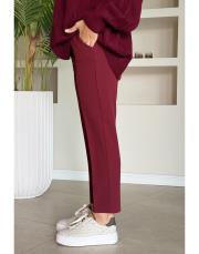 beli lastikli pantolon bordo 3