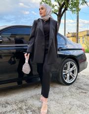 exclusive saten ceket siyah