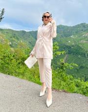 exclusive saten ceket bej 3