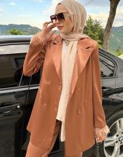 exclusive saten ceket kahve 2