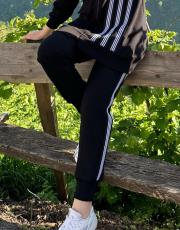 hare şerit detaylı eşofman altı siyah 2