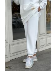 cool lastikli eşofman altı beyaz