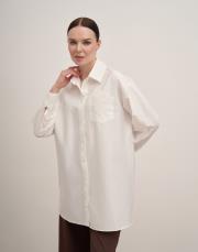 lopes nakışlı gömlek beyaz