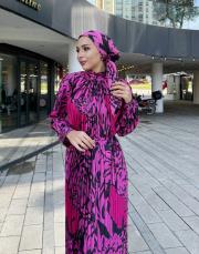 ithal desing pliseli elbise karışık renk 2