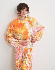 bella kolu büzgülü elbise  5