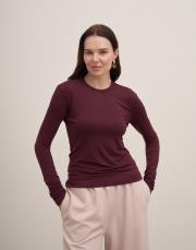 kolu büzgülü crop body bordo