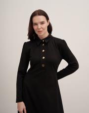 jamie gömlek yaka elbise siyah