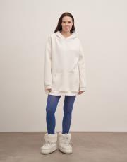 only kanguru cep şardonlu sweat ekru