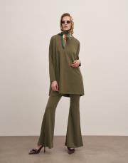 moni ispanyol paça pantolon haki 3