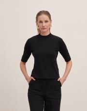 kısa kol triko bluz siyah 3