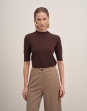 kısa kol triko bluz acı kahve 2