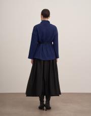 düşük omuz balıkçı yaka triko kazak saks 5