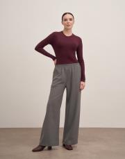 sador lastikli bol paça pantolon gri