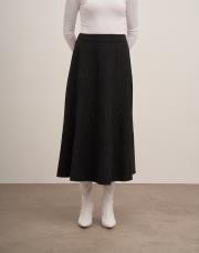 maqada astarlı kloş etek siyah 2