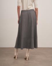 maqada astarlı kloş etek gri 4