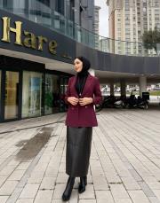 alesi maxi boy suni deri etek siyah 5