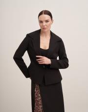 stella leopar astarlı tasarım kısa ceket siyah 2