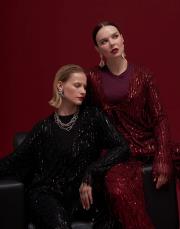 alexander pul payetli bağlamalı tasarım tunik bordo 5