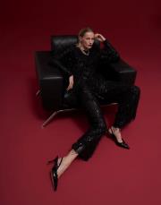 alexander pul payetli tasarım pantolon siyah