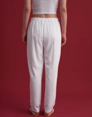 grace havuç paça pantolon beyaz 2