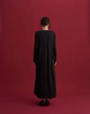 yanı yırtmaçlı içlik elbise siyah 4