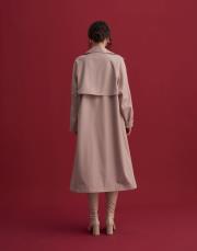 gagass kuşaklı düğmeli trench vizon 4