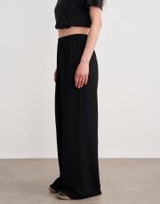 carina nervürlü palazzo pantolon siyah 3