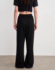 carina nervürlü palazzo pantolon siyah 4