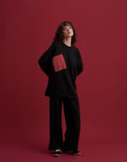 celia garni detay sweat siyah