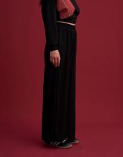 celia pile detaylı palazzo pantolon siyah 2