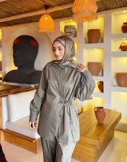 fiona canvas anvelop detay gömlek haki