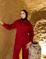 fiona canvas anvelop detay gömlek kırmızı 2