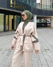 keith cep detay kimono bej 2