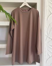 uzun kol basic içlik açık kahve