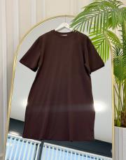 kısa kol basic içlik kahve