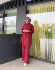 veronica pamuk crash tunik kırmızı 2