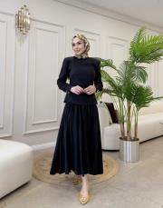 jayla tensel arkası fermuarlı bluz siyah 3