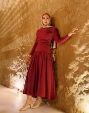 jayla tensel etek bordo 4