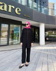 laura tensel gömlek siyah