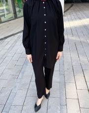 laura tensel gömlek siyah 3