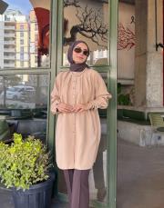 laura tensel gömlek bej