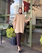 laura tensel gömlek bej 2